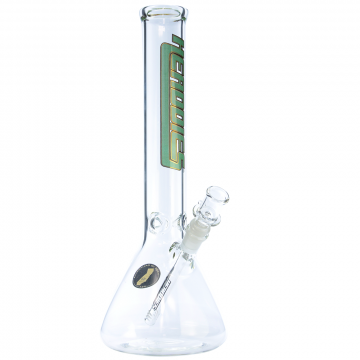 Headdies 15 Inch Beaker Base Ice Bong - Green - Side view 1