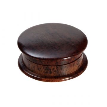 Rosewood Herb Grinder - Smooth Curved Lids - 2-part - 35mm wide