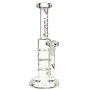 Vodka Glass Moonstone Straight Triple Percolator Bong - Side View 1