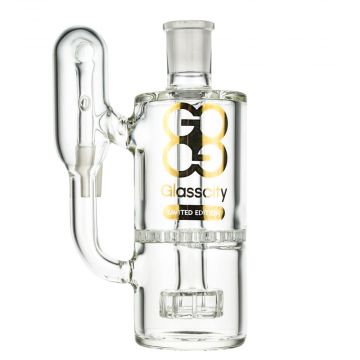 Glasscity Limited Edition Pre-Cooler with Double Perc | 90° Joint | 14.5mm - Front View 