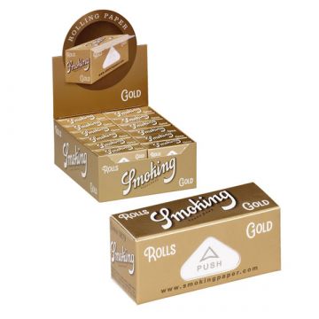 Smoking Gold Rolls - Rolling Paper - Box of 24 Rolls