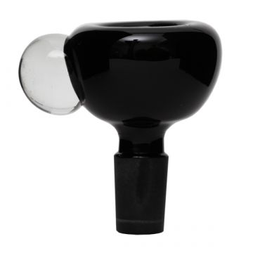 Pure Glass - Slide Bowl with Marble Rollstopper - Black