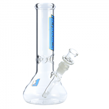 Headdies 10 Inch Fat Cat Beaker Ice Bong - Blue - Side view 1