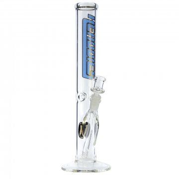 Headdies 15 Inch Straight Tube Ice Bong - Blue - Side view 1