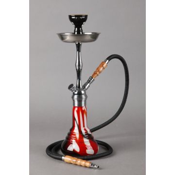 Kaya Shisha - Hookah Pipe - Crossfader 2.4 - Red and Black Glass Base