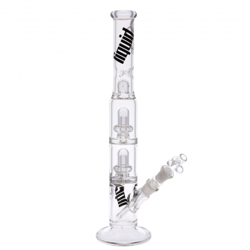 Liquid Sci Glass - Micro Double Showerhead Perc Ice Bong with Female Joint