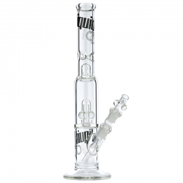 Liquid Sci Glass Micro Single Showerhead Perc Ice Bong | Black - Side View 1