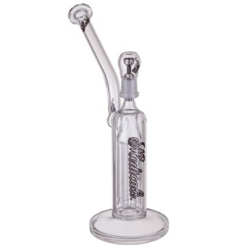 Medicali Glass - 8-Arm Tree Perc Vapor Bubbler - Silver Script Label