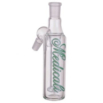 Medicali Glass - Ash Catcher with Fixed Showerhead - Green Script Label