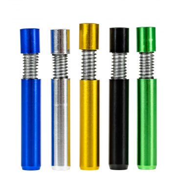 Spring-Loaded Metal One-Hitter Bat | 2 Inch - Comes in Random Color