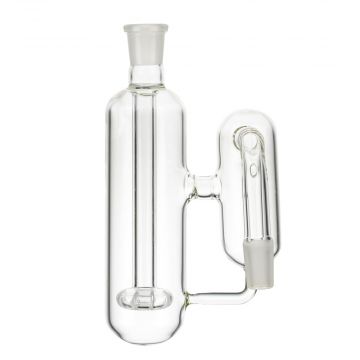 Glass Recycler Pre-cooler with Showerhead Diffuser | 45 Degree Joint | 14.5mm