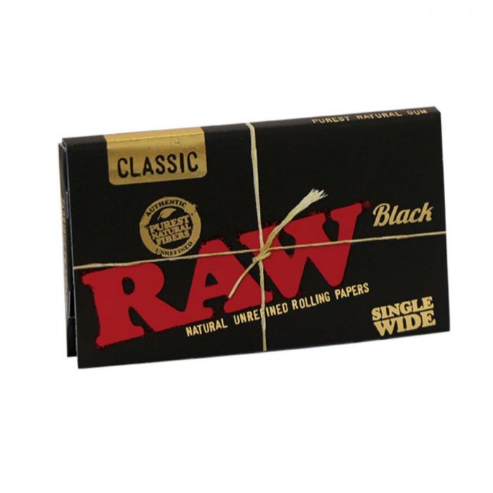 RAW Classic Black Single Wide Double Window Rolling Papers | Single Pack main product photo