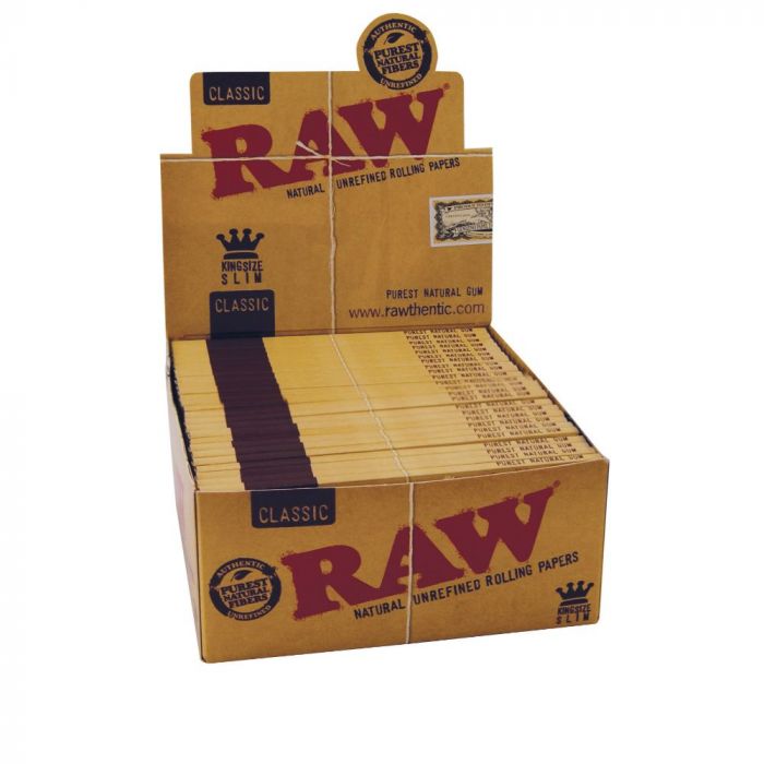 RAW Classic King Size Slim Rolling Papers | Box main product photo