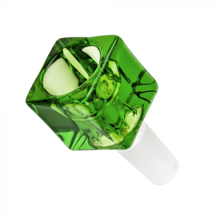 Square Glass Bowl | Green | 14.5mm - Top View 
