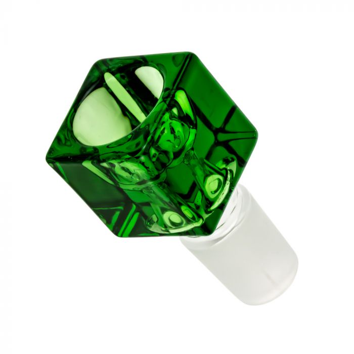 Square Glass Bowl | Green | 18.8mm - Top View 