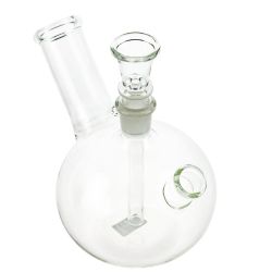 Glass Bubble Base Mini Bong “Little Pig" - Top View 