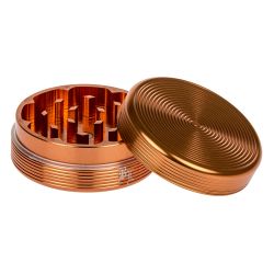 Black Leaf - Ripple Textured Aluminum Herb Grinder - 2-part - 50mm - Orange