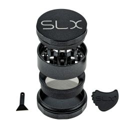 SLX Aluminum Non-Stick Herb Grinder | 4-Part | 2 Inch | Black