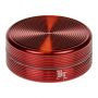 Black Leaf - Ripple Textured Aluminum Herb Grinder - 2-part - 50mm - Red