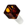 Square Glass Bowl | Amber | 18.8mm - Top View 